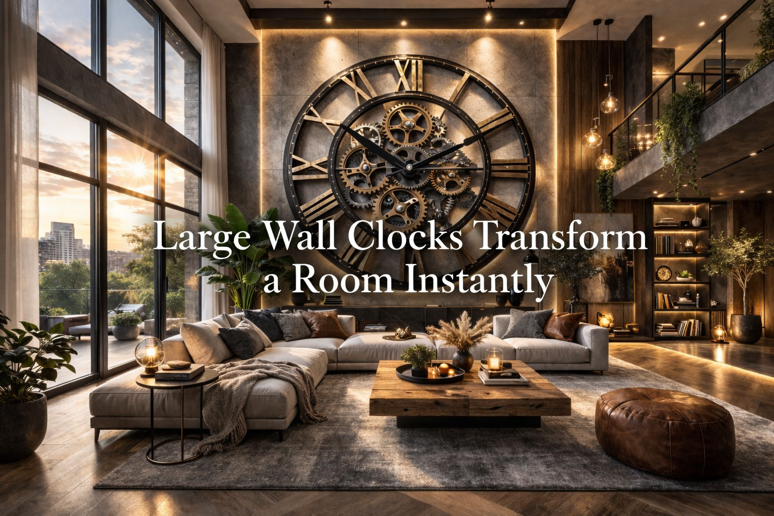 Why Large Wall Clocks Transform a Room Instantly – The Gears Clock