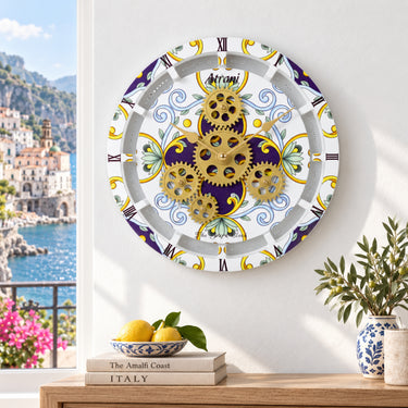 ITALY LINE DESK CLOCK ROUND (HYBRID WALL) 10 INCH ATRANI