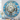 ENGLAND LINE WALL CLOCK ROUND 36 INCH OCEAN BLUE