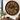 LUXEMBOURG LINE WALL CLOCK ROUND 40 INCH "KNEIFF" DARK-BROWN