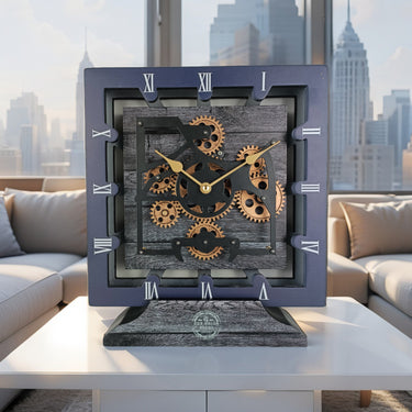 CANADA LINE DESK CLOCK SQUARE (HYBRID WALL) 10 INCH CARBON GREY