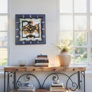 CANADA LINE DESK CLOCK SQUARE (HYBRID WALL) 10 INCH DESERT BEIGE