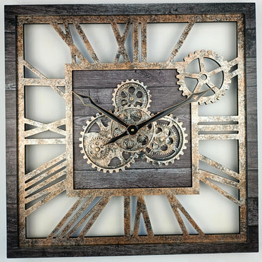 AMERICA LINE WALL CLOCK SQUARE 24 INCH CARBON GREY