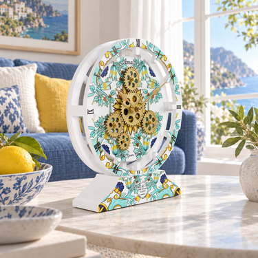 ITALY LINE DESK CLOCK ROUND (HYBRID WALL) 10 INCH AMALFI