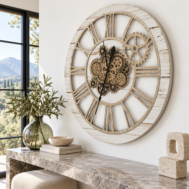 AMERICA LINE WALL CLOCK ROUND 36 INCH DESERT BEIGE