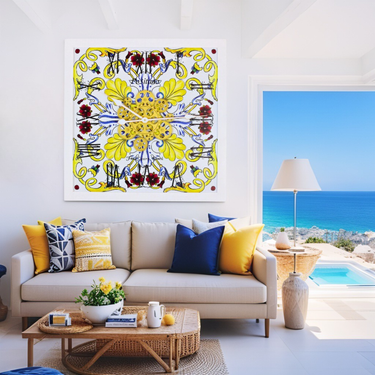 ITALY LINE WALL CLOCK SQUARE 24 INCH POSITANO