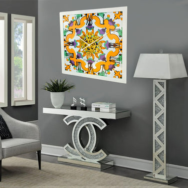 HORLOGE DE BUREAU/MURALE CONVERTIBLE AVEC VRAIS ENGRENAGES MOBILES 10 POUCES VERT AQUA