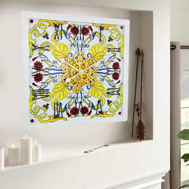 HORLOGE DE BUREAU/MURALE CONVERTIBLE AVEC VRAIS ENGRENAGES MOBILES 10 POUCES VERT AQUA