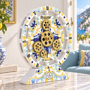 ITALY LINE DESK CLOCK ROUND (HYBRID WALL) 10 INCH PRAIANO
