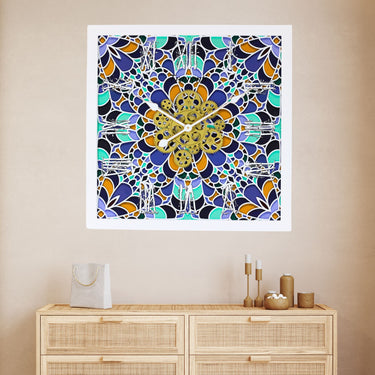 HORLOGE DE BUREAU/MURALE CONVERTIBLE AVEC VRAIS ENGRENAGES MOBILES 10 POUCES VERT AQUA