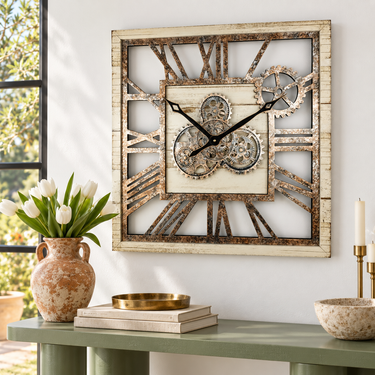 AMERICA LINE WALL CLOCK SQUARE 24 INCH DESERT BEIGE