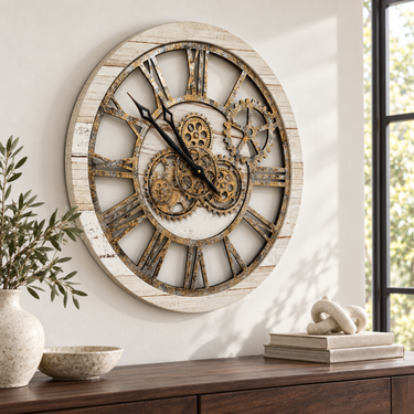 AMERICA LINE WALL CLOCK ROUND 24 INCH DESERT BEIGE