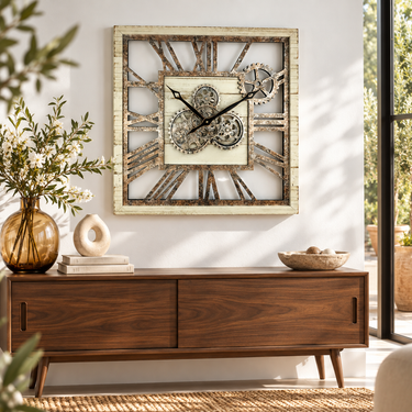 AMERICA LINE WALL CLOCK SQUARE 24 INCH DESERT BEIGE