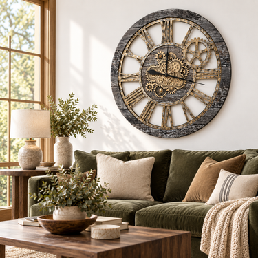 AMERICA LINE WALL CLOCK ROUND 36 INCH CARBON GREY