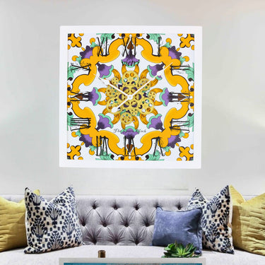 HORLOGE DE BUREAU/MURALE CONVERTIBLE AVEC VRAIS ENGRENAGES MOBILES 10 POUCES VERT AQUA