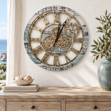 AMERICA LINE WALL CLOCK ROUND 24 INCH AQUA GREEN