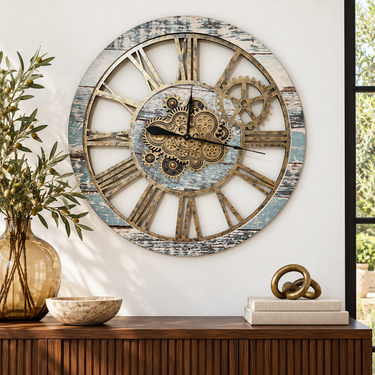 AMERICA LINE WALL CLOCK ROUND 36 INCH AQUA GREEN