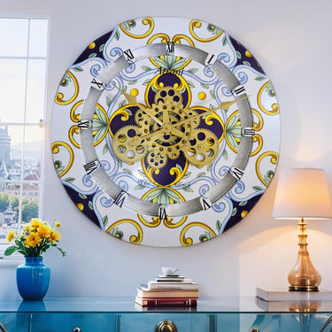 ITALY LINE WALL CLOCK ROUND 24 INCH ATRANI