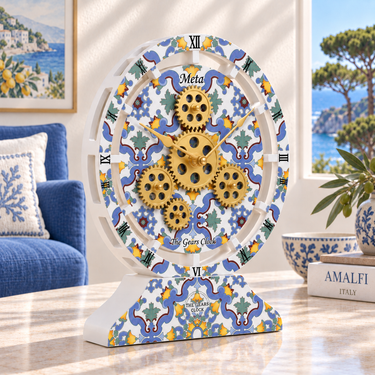 ITALY LINE DESK CLOCK ROUND (HYBRID WALL) 10 INCH META