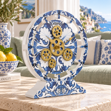 ITALY LINE DESK CLOCK ROUND (HYBRID WALL) 10 INCH CETARA
