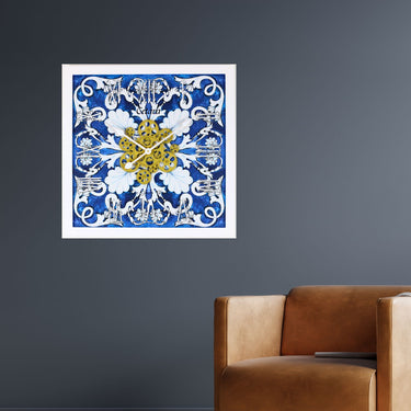 HORLOGE DE BUREAU/MURALE CONVERTIBLE AVEC VRAIS ENGRENAGES MOBILES 10 POUCES VERT AQUA