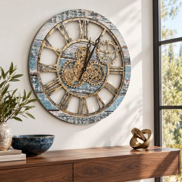 AMERICA LINE WALL CLOCK ROUND 24 INCH AQUA GREEN