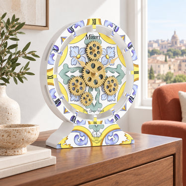 ITALY LINE DESK CLOCK ROUND (HYBRID WALL) 10 INCH MINORI