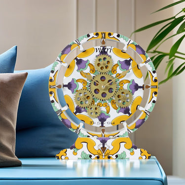 ITALY LINE DESK CLOCK ROUND (HYBRID WALL) 10 INCH VIETRI