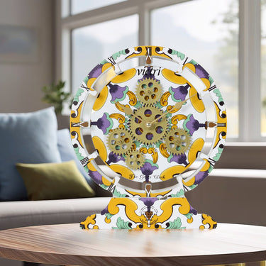 ITALY LINE DESK CLOCK ROUND (HYBRID WALL) 10 INCH VIETRI