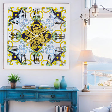 HORLOGE DE BUREAU/MURALE CONVERTIBLE AVEC VRAIS ENGRENAGES MOBILES 10 POUCES VERT AQUA