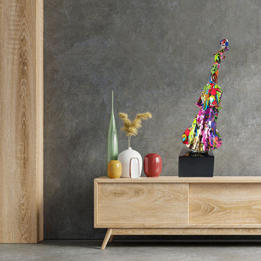 SCULPTURE EN RÉSINE CHIEN AVEC LUNETTES DE SOLEIL