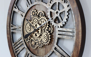 The Dynamic Appeal of Real Moving Gears Wall Clocks for Your Living Room