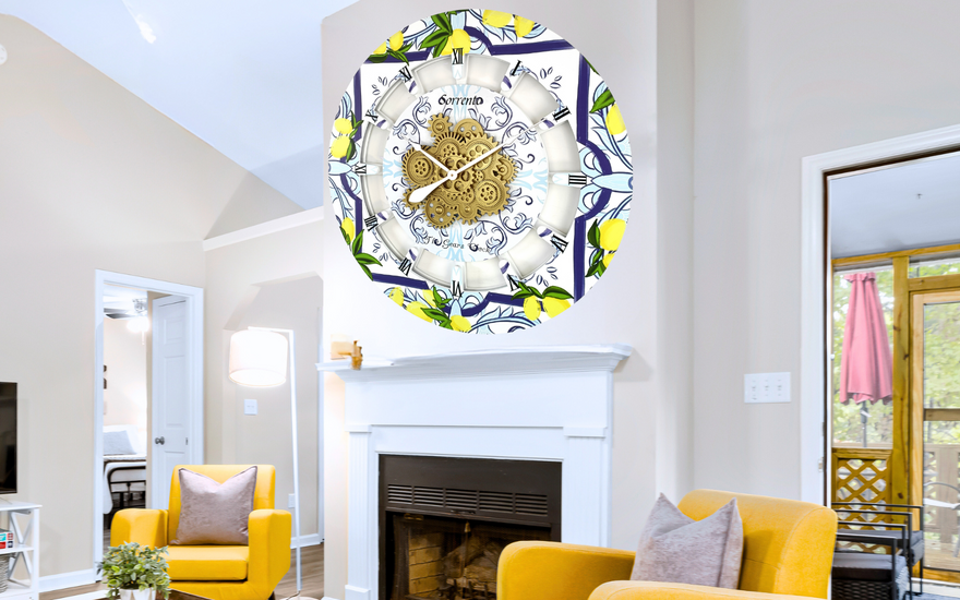 Amalfi Coast Elegance: Transform Your Space with Tile-Inspired Wall Clocks