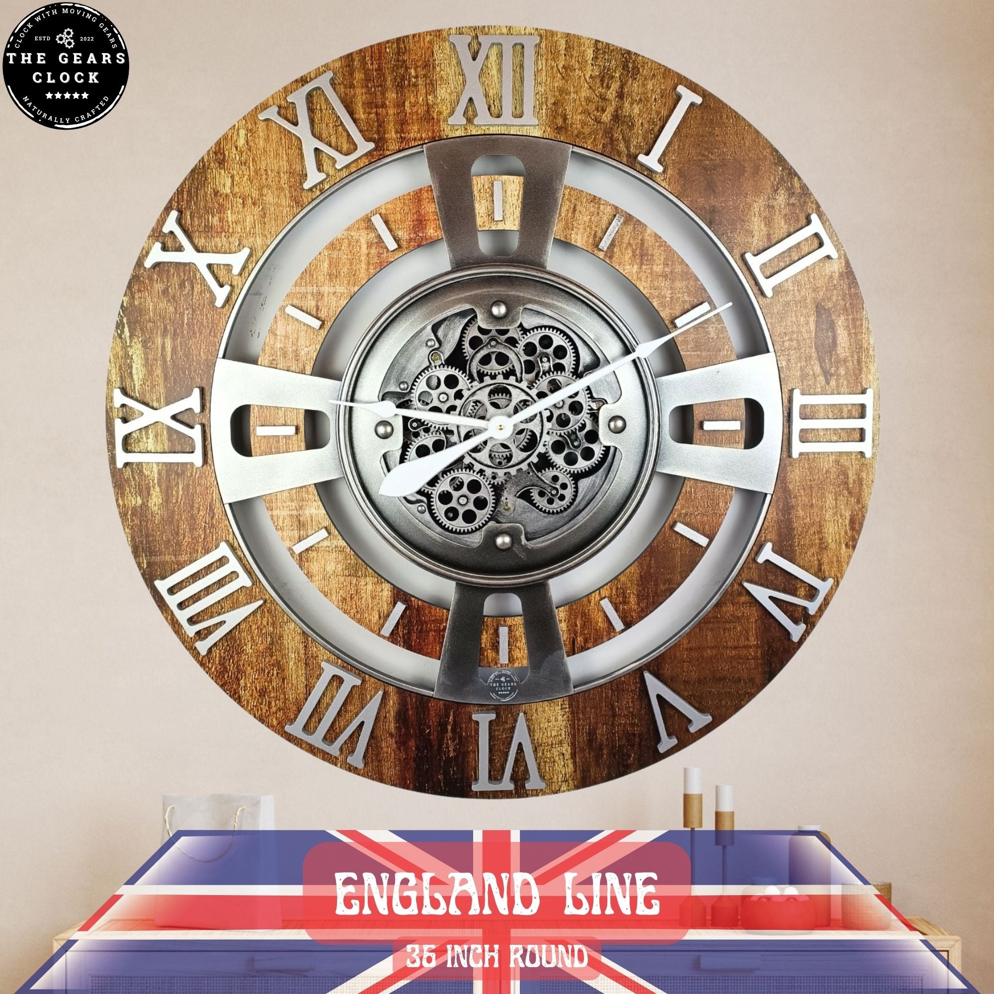 England 36 inches Wall Clock