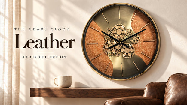 Reloj con correa de cuero
