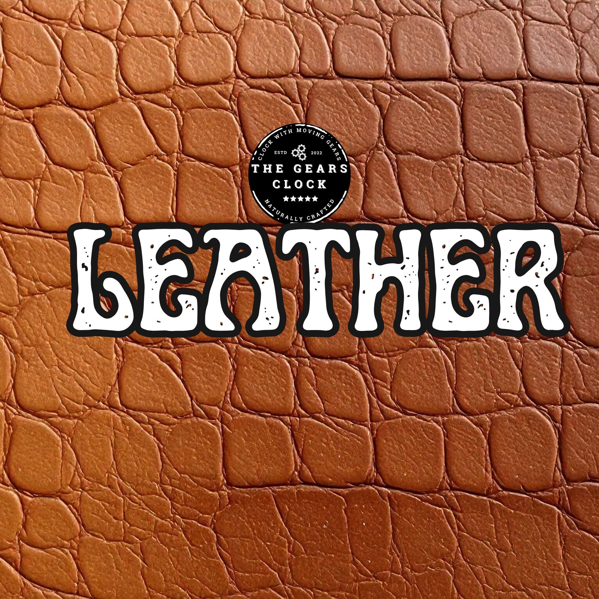 Clock with Leather – The Gears Clock