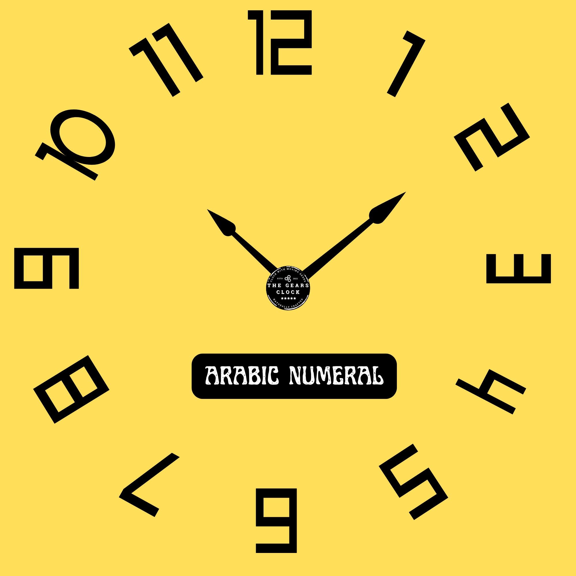 Clock - Arabic Numeral – The Gears Clock