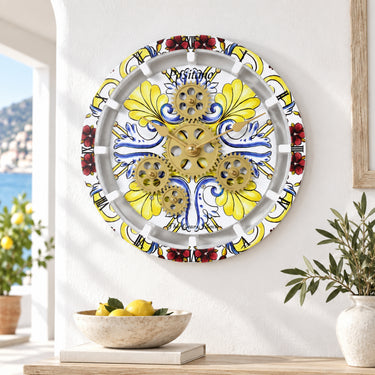 ITALY LINE DESK CLOCK ROUND (HYBRID WALL) 10 INCH POSITANO