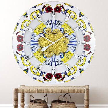 WALL CLOCK 36 INCH ROUND POSITANO