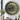 LUXEMBOURG LINE WALL CLOCK ROUND 27 INCH "KIRCHBERG" SILVER-ANTIQUE