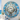 ENGLAND LINE WALL CLOCK ROUND 24 INCH OCEAN BLUE