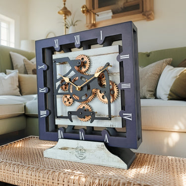 CANADA LINE DESK CLOCK SQUARE (HYBRID WALL) 10 INCH DESERT BEIGE