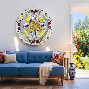 ITALY LINE WALL CLOCK ROUND 24 INCH POSITANO