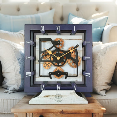 CANADA LINE DESK CLOCK SQUARE (HYBRID WALL) 10 INCH DESERT BEIGE