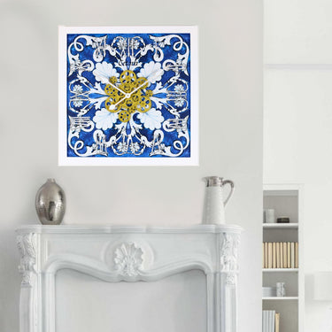 HORLOGE DE BUREAU/MURALE CONVERTIBLE AVEC VRAIS ENGRENAGES MOBILES 10 POUCES VERT AQUA