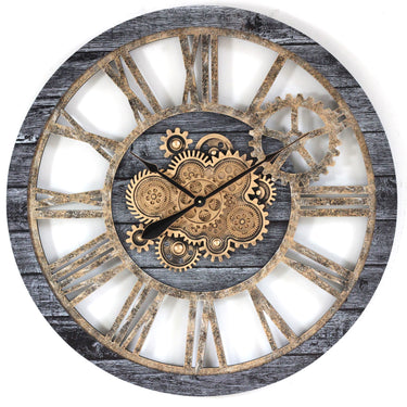 WALL CLOCK 36 INCH CARBON GREY