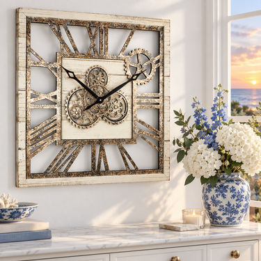 AMERICA LINE WALL CLOCK SQUARE 24 INCH DESERT BEIGE
