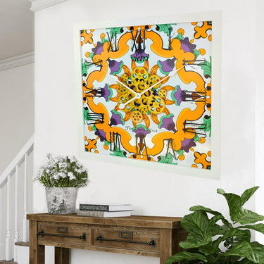 HORLOGE DE BUREAU/MURALE CONVERTIBLE AVEC VRAIS ENGRENAGES MOBILES 10 POUCES VERT AQUA