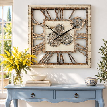 AMERICA LINE WALL CLOCK SQUARE 24 INCH DESERT BEIGE
