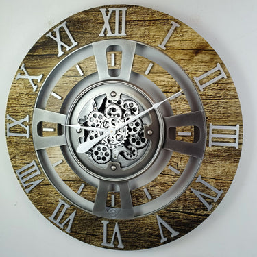 ENGLAND LINE WALL CLOCK ROUND 36 INCH GOLD ANTIQUE